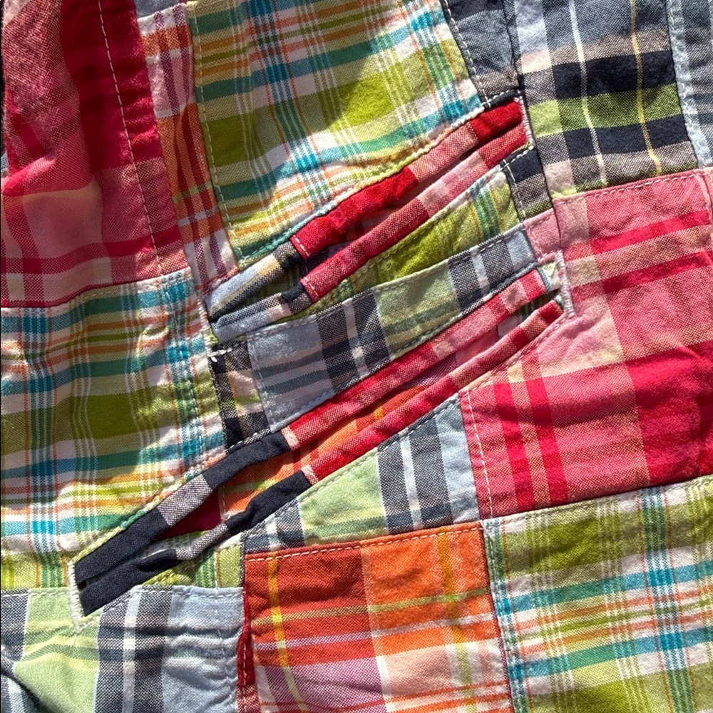 Patchwork Cottage Plaid Colorful Jacket Button Closure Women's 12 - 14 - Picture 11 of 16